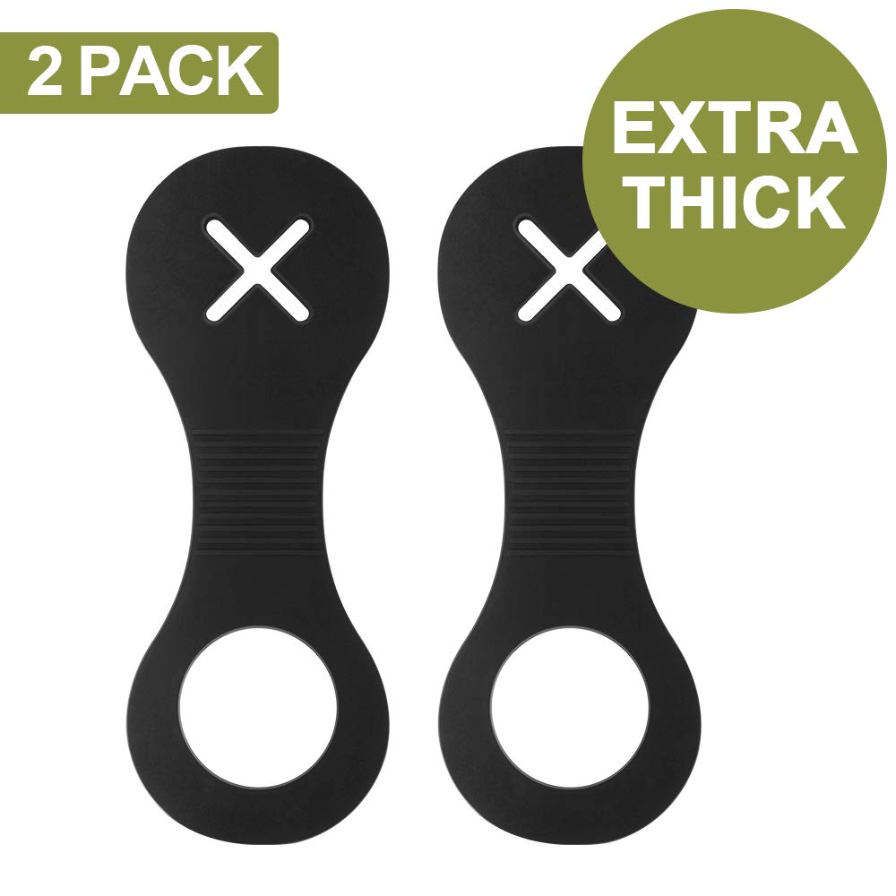 Okydoky Dog Poop Bag Strong Holder, Leash Waste Bag Carrier, Bicycle Holder, Extra Thick, Black, 2 Pack