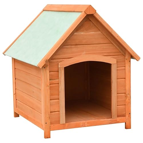 vidaXL Dog House - Solid Pine & Fir Wood Construction - Weather-Resistant - Easy Assembly - Suitable for Outdoor Use - Rustic Charm