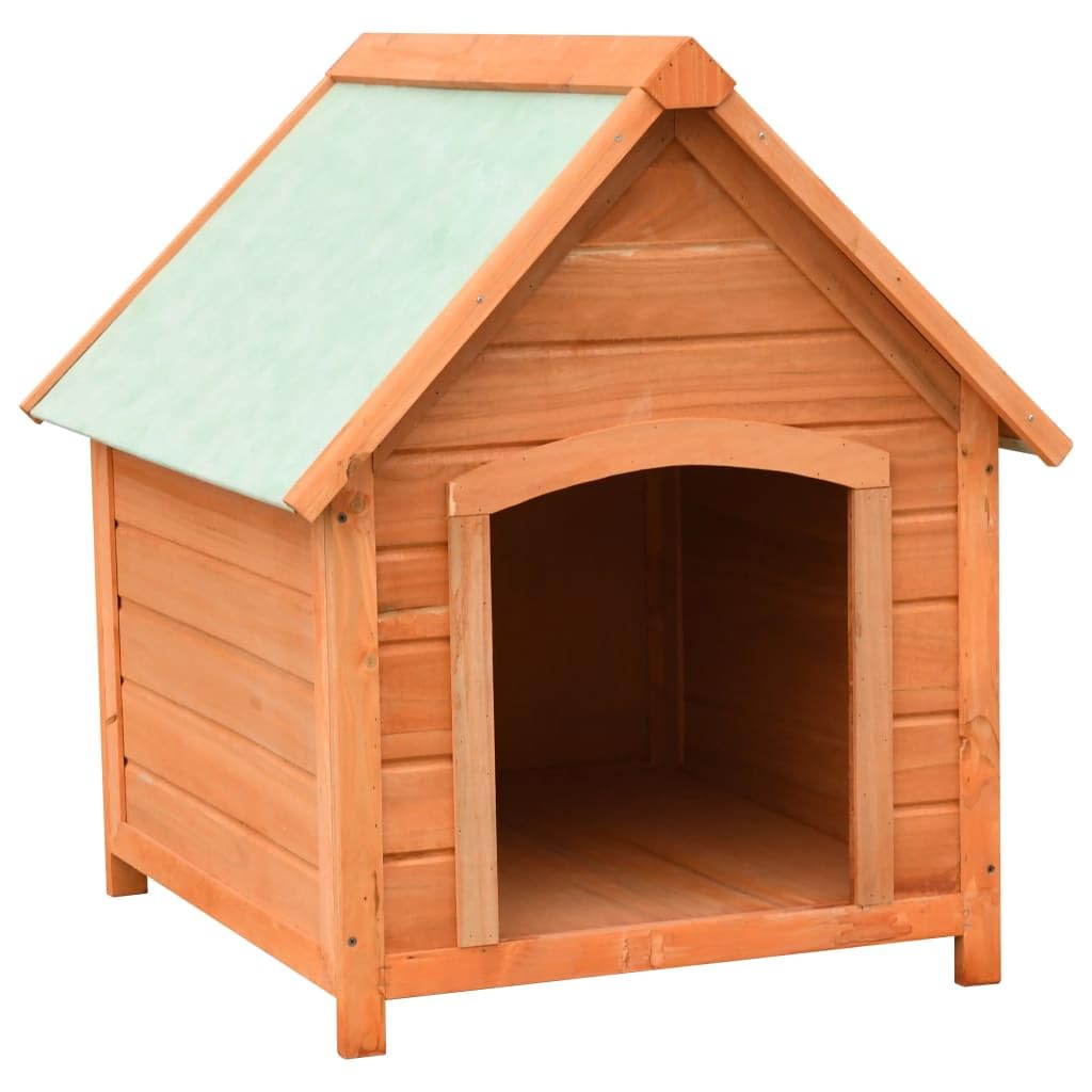 vidaXL Dog House - Solid Pine & Fir Wood Construction - Weather- - Easy Assembly - Suitable for Outdoor Use - ic Charm