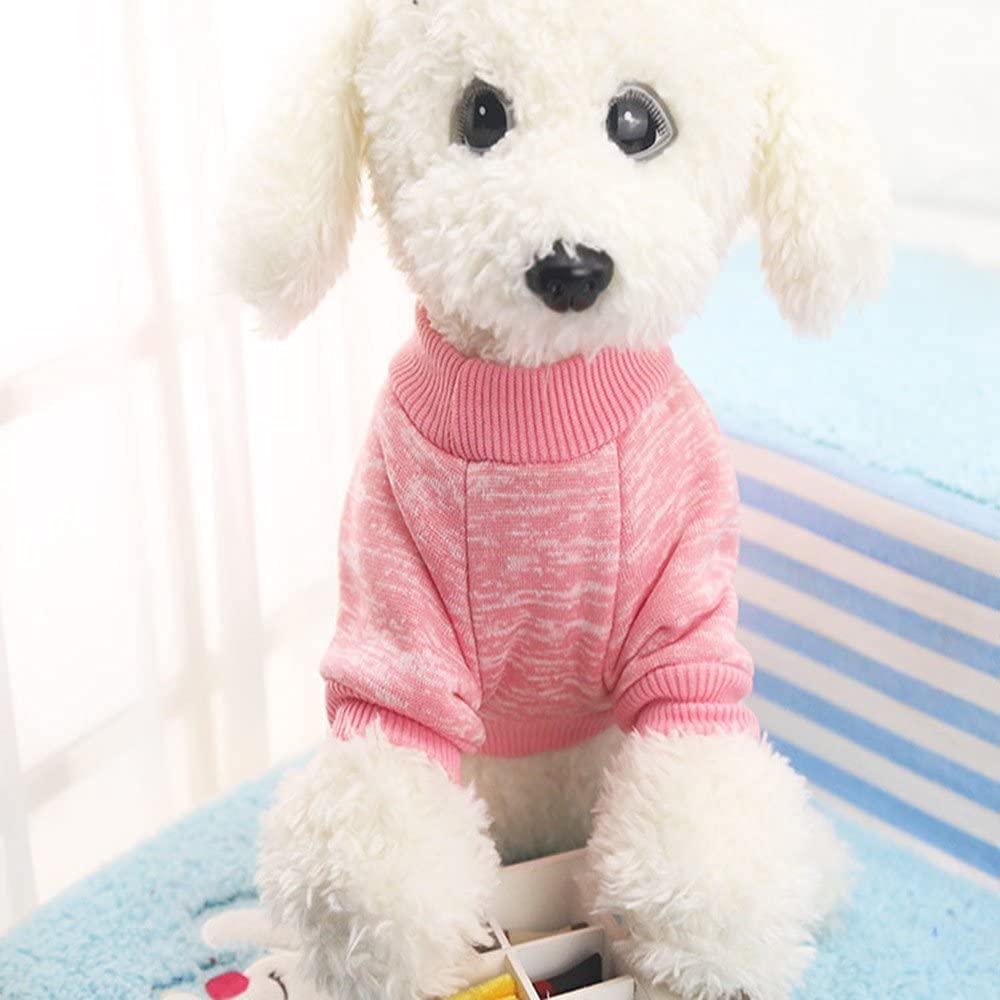 Idepet Pet Dog Classic Sweater, Soft Fleece Coat For Small,Medium Dog,Warm Pet Dog Cat Clothes,Soft Puppy Customes 2 Color (L, P