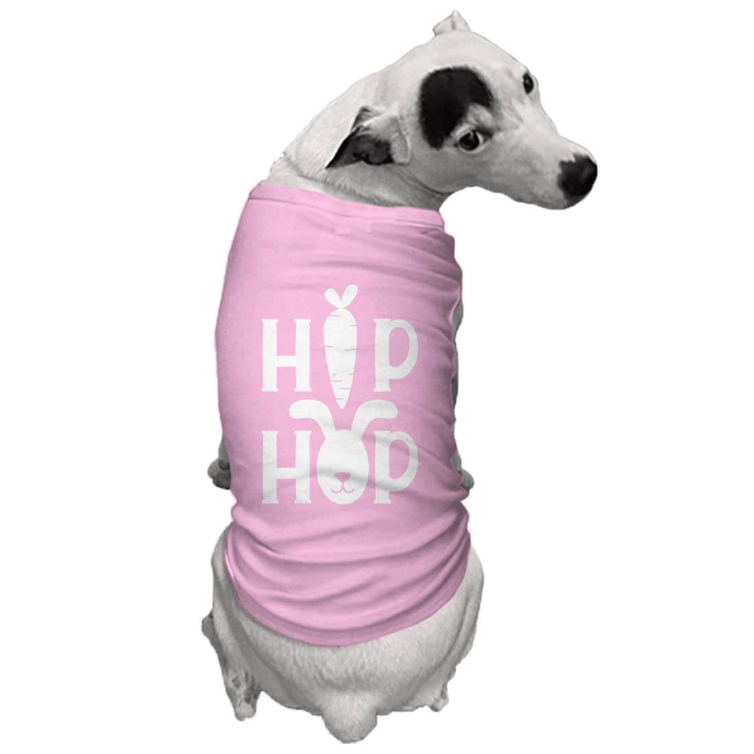 Hip Hop Easter Bunny - Rabbit Music Dog Shirt (Pink, Medium)