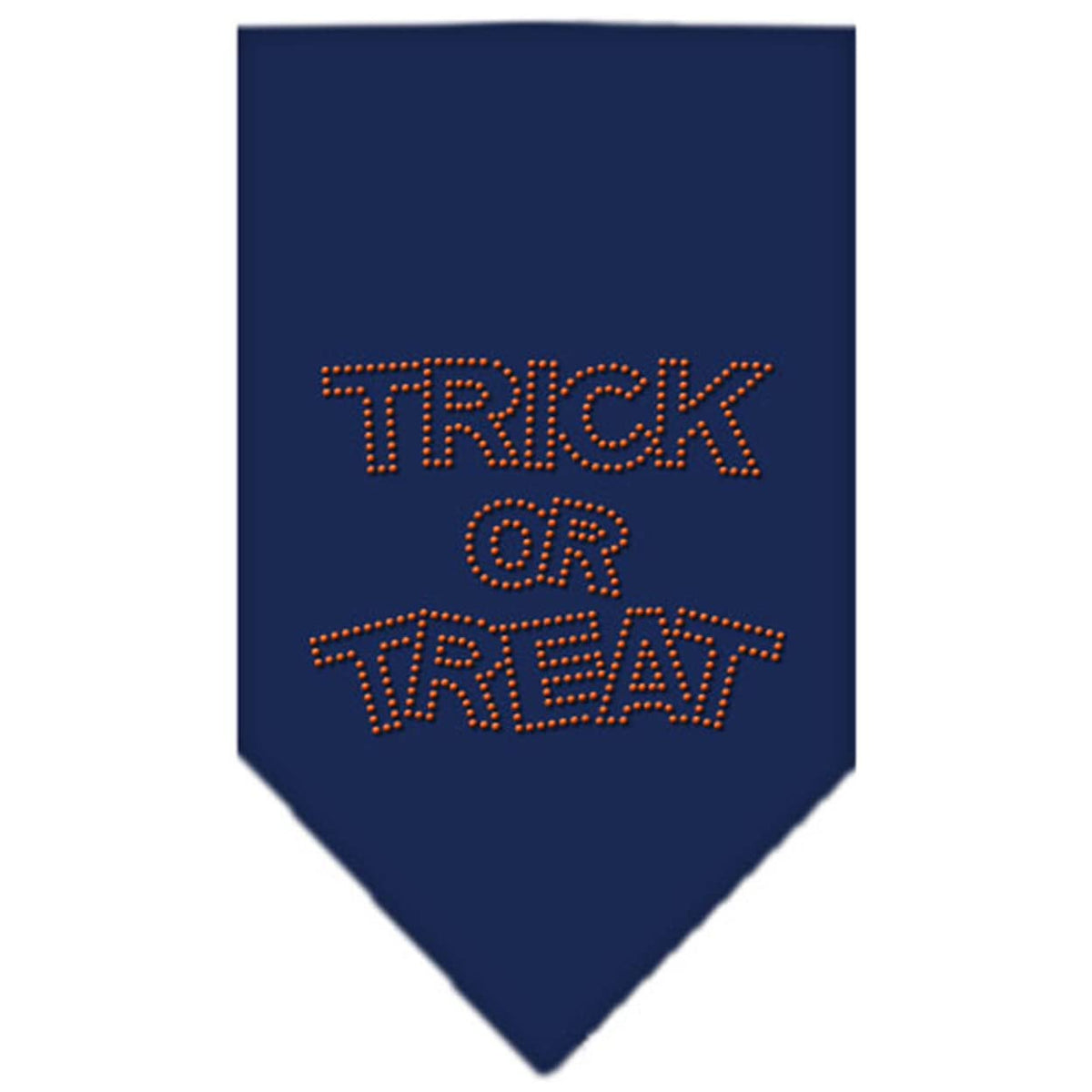 Halloween Pet and Dog Bandana Rhinestone, &quot;Trick or Treat&quot; Navy Blue Small