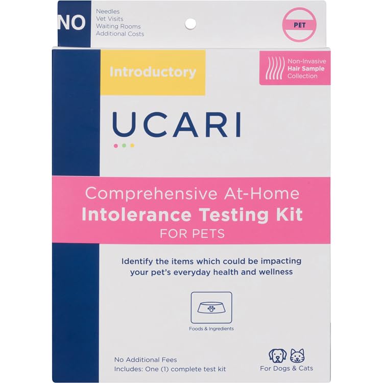 UCARI Pet Sensitivity Test | Screens for 350+ Intolerances | Food & Ingredients Analysis | Painless Home Test Hair Sample Method