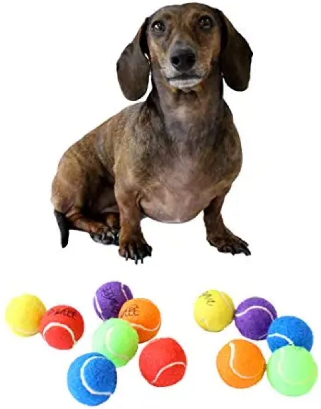 Midlee X-Small Dog Tennis Balls 1.5' Pack Of 12 (Solid, 1.5 Inch)