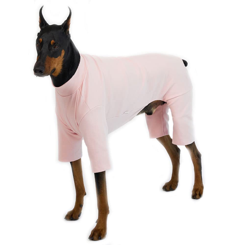 Lucky Petter Small Dog Pajamas - Basic Onesie Doggie Jammies - Stretchable Dog Jumpsuit Bodysuit Pjs (5X-Large, Basic Pink)