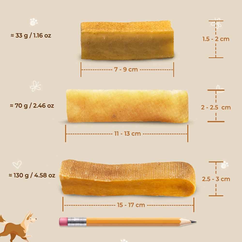 Dogsee Original Himalayan Yak Chews for Dogs 2lb (Medium - 12 Bars) | 100% Natural | Dog Treats Healthy | No Grain, No Gluten |