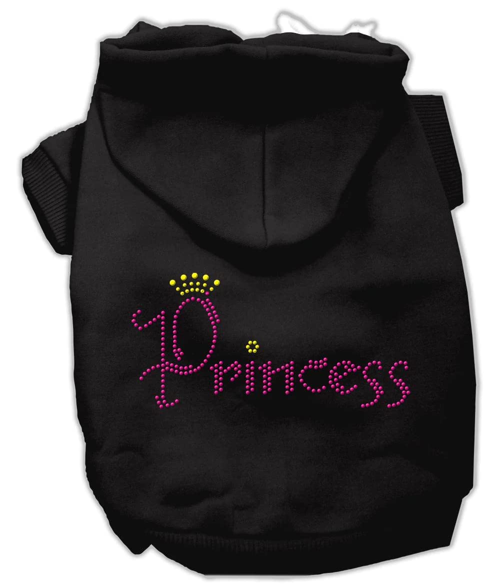 Mirage Pet Products Princess Rhinestone Hoodies, Size 10, Pink