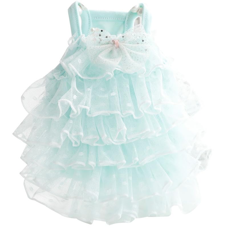 Dog Wedding Dresses For Small Dogs Lolita Clothes Princess Skirt Cat Costume Lace Star Pet Girl Cute Coat Outfits Summer Costume