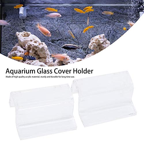 Hffheer 4Pcs Aquarium Lid Clips Acrylic Fish Cover Clip Glass Cover Holder Aquarium Fish Cover Support Clamp Accessory