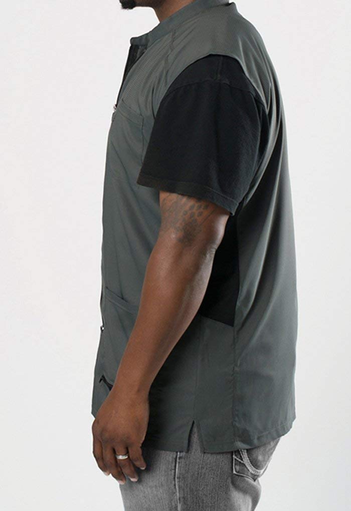 Barber Strong The Barber Vest, Men'S Gray, Hair Repellent, Ultra Lightweight And Breathable Mesh Side Panels, Sleeveless, Featur