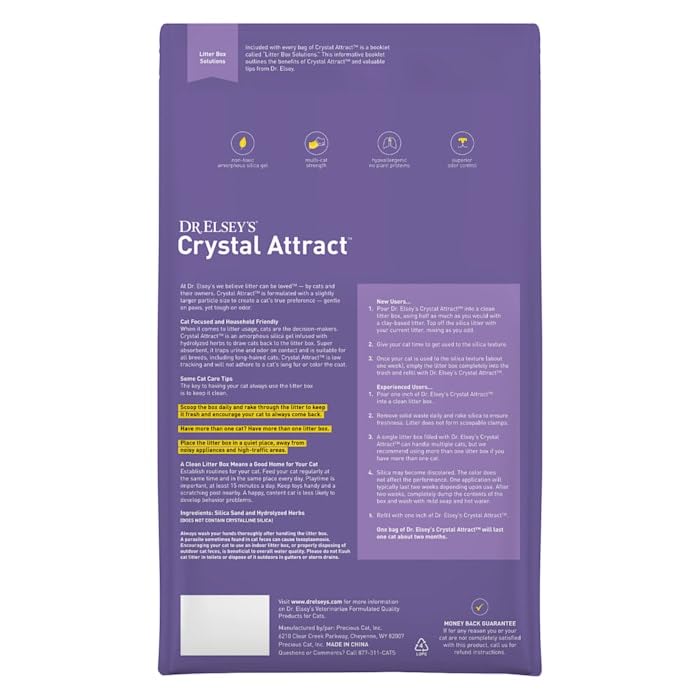 Dr. Elsey'S Crystal Attract Silica Cat Litter, 8Lbs