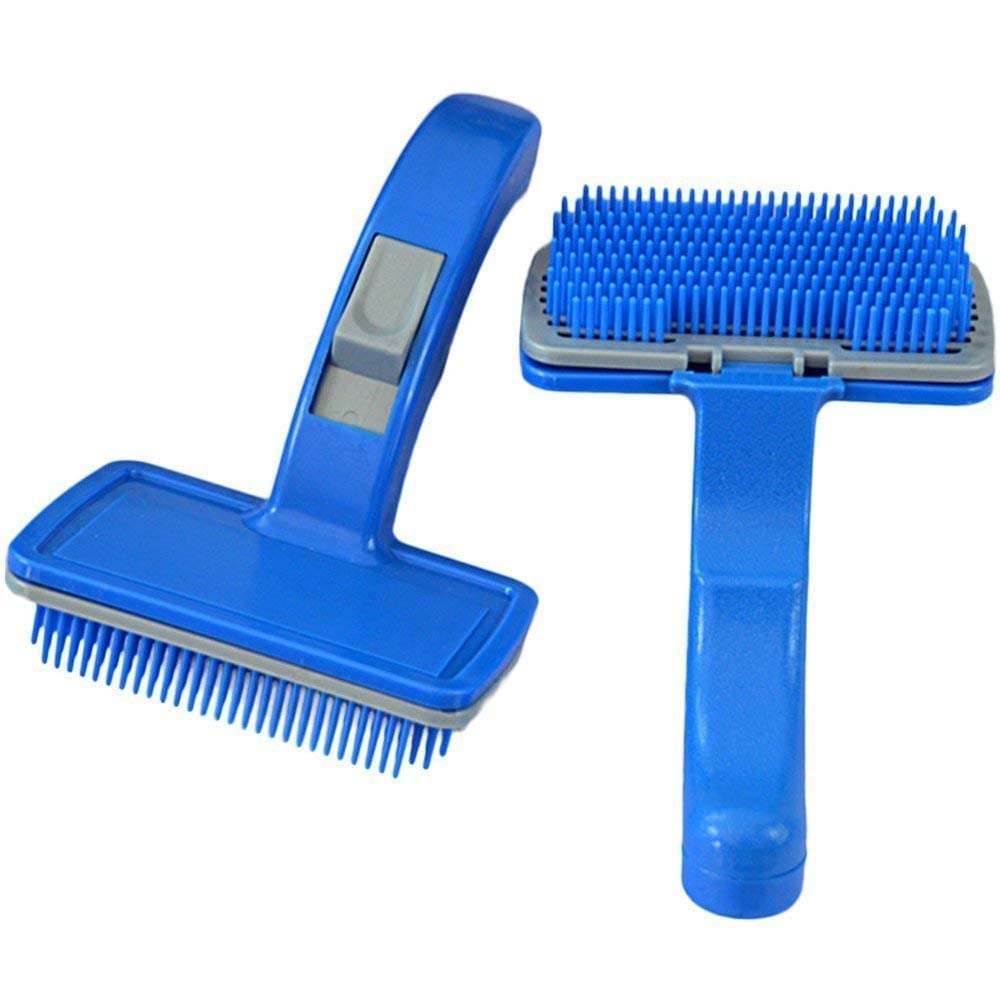 Kittupet Grooming Slicker Brush For Pets | Dog, Cat, Goat, Rabbit | Short And Long Hairs | Self Cleaning Slicker Brush For Dogs 