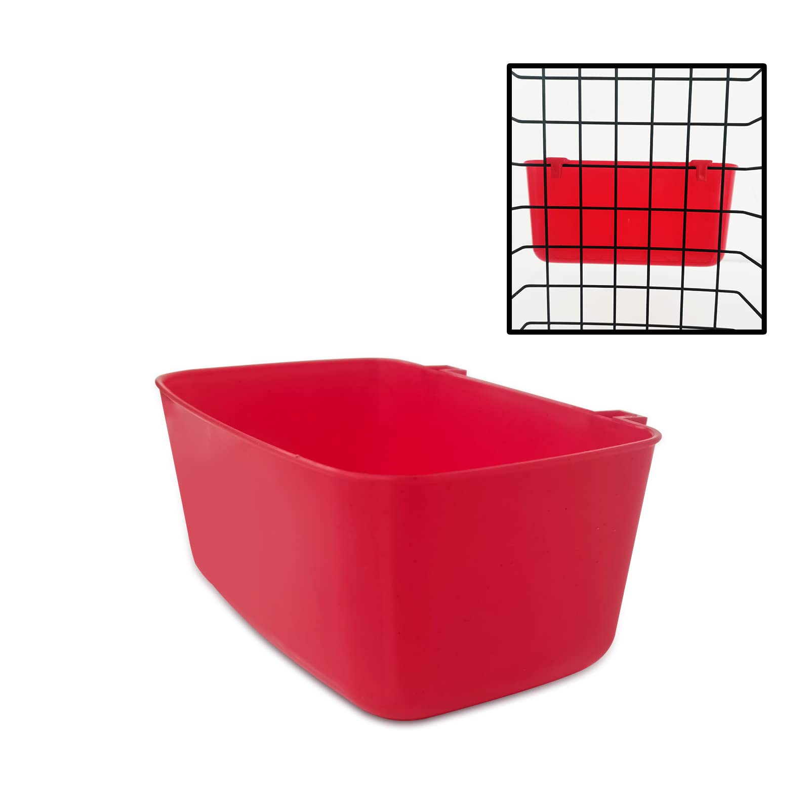 AMZSYLV 6 Pack Feeder Waterer Chicken 21 oz Food Water Cage Cups Puppy Cat Rabbit Hanging Feeding Dish Coop Bowl Watering Contai