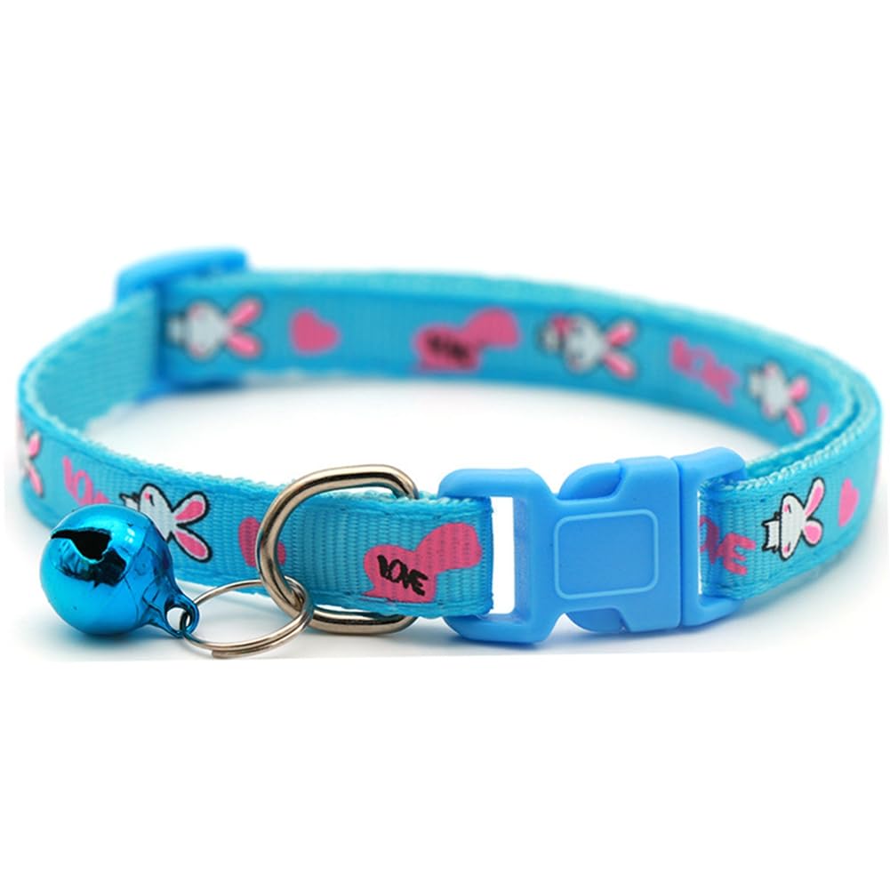 Extra Small Dog Collar With Bell, Cute Soft Nylon Identification Bell Collar For Cats Boy Adjustable Buckle For Xxs Xs Tiny Litt