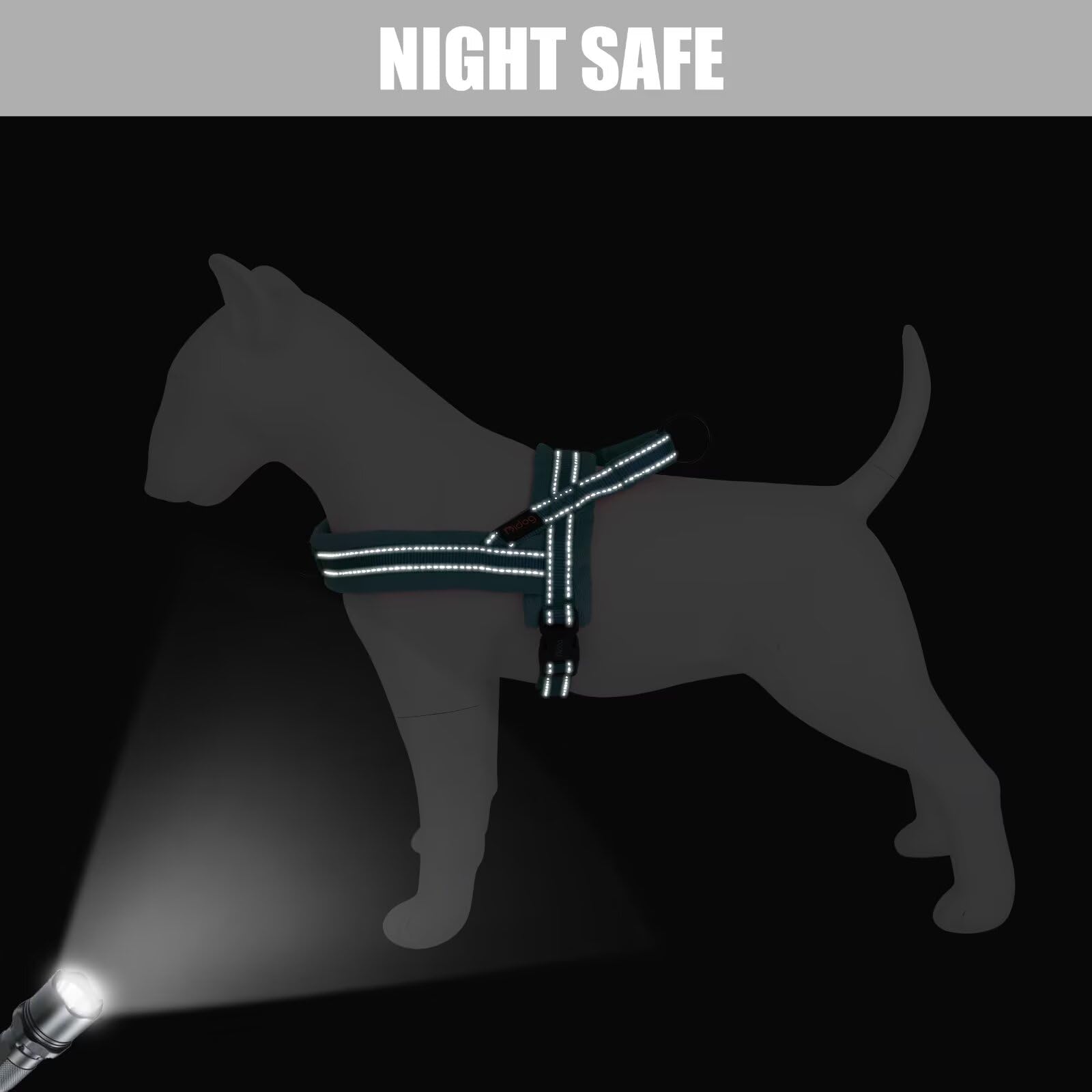 Didog Soft Flannel Padded Dog Vest Harness,Escape Proof/Quick Fit Reflective Dog Strap Harness, Easy For Training Walking(Xs:Che