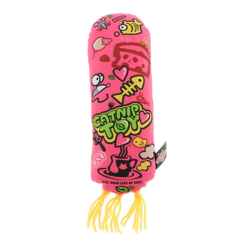 Ujeavette Catnip Toys For Cat Playing Chewing Teeth Cleaning Scratch Pet Toy Pink