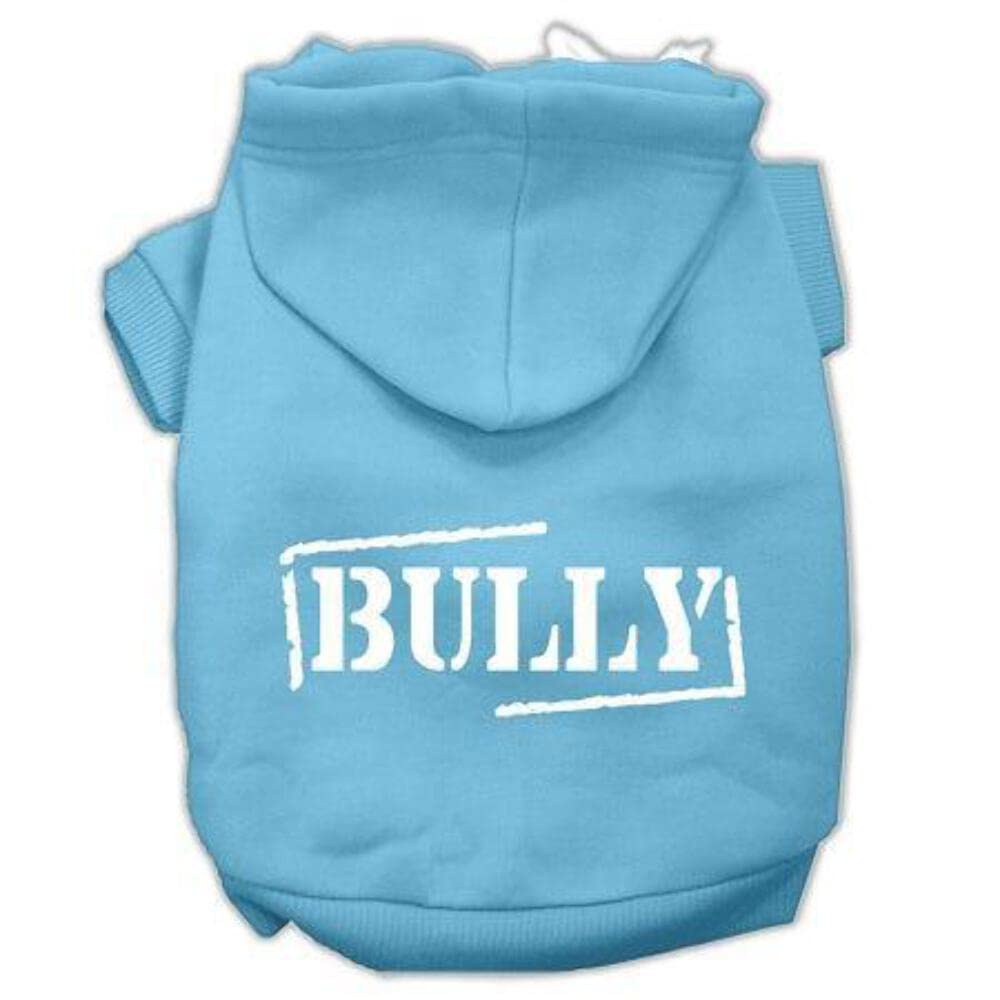 Mirage Pet Products Bully Screen Printed Pet Hoodies, Medium, Grey