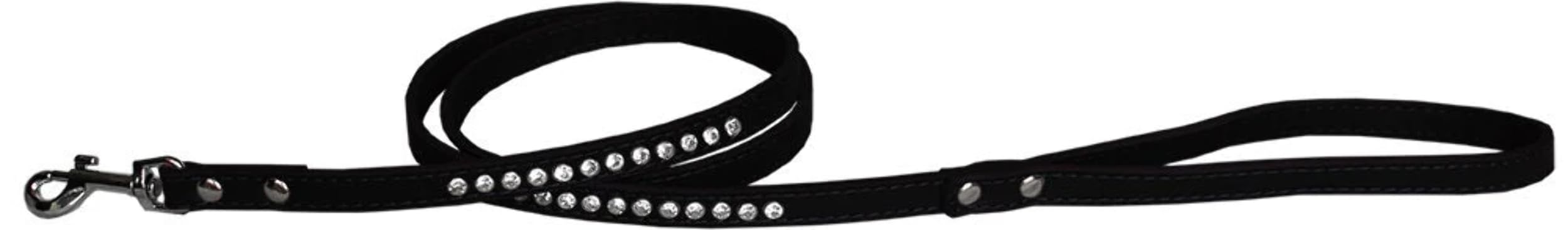 Pet, Dog or Cat Fashion Leash,Clear Jewel (Available in 7 colors) Aqua 1/2" wide x 4' long
