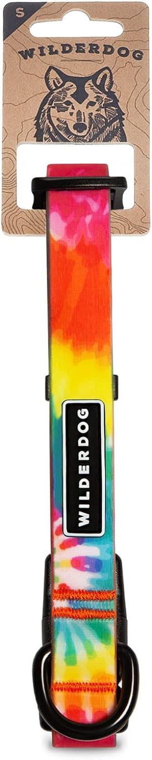 Wilderdog Waterproof Dog Collar - Repels Water & Dirt - Small 11''-15'' - Tie Dye