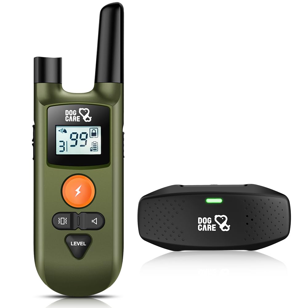 Dog Training Collar - Rechargeable Dog Shock Collar W/3 Training Modes, Beep, Vibration And Shock, Rainproof Training Collar, Up To 1000Ft Remote Range, Adjustable Shock Levels Dog Training Set