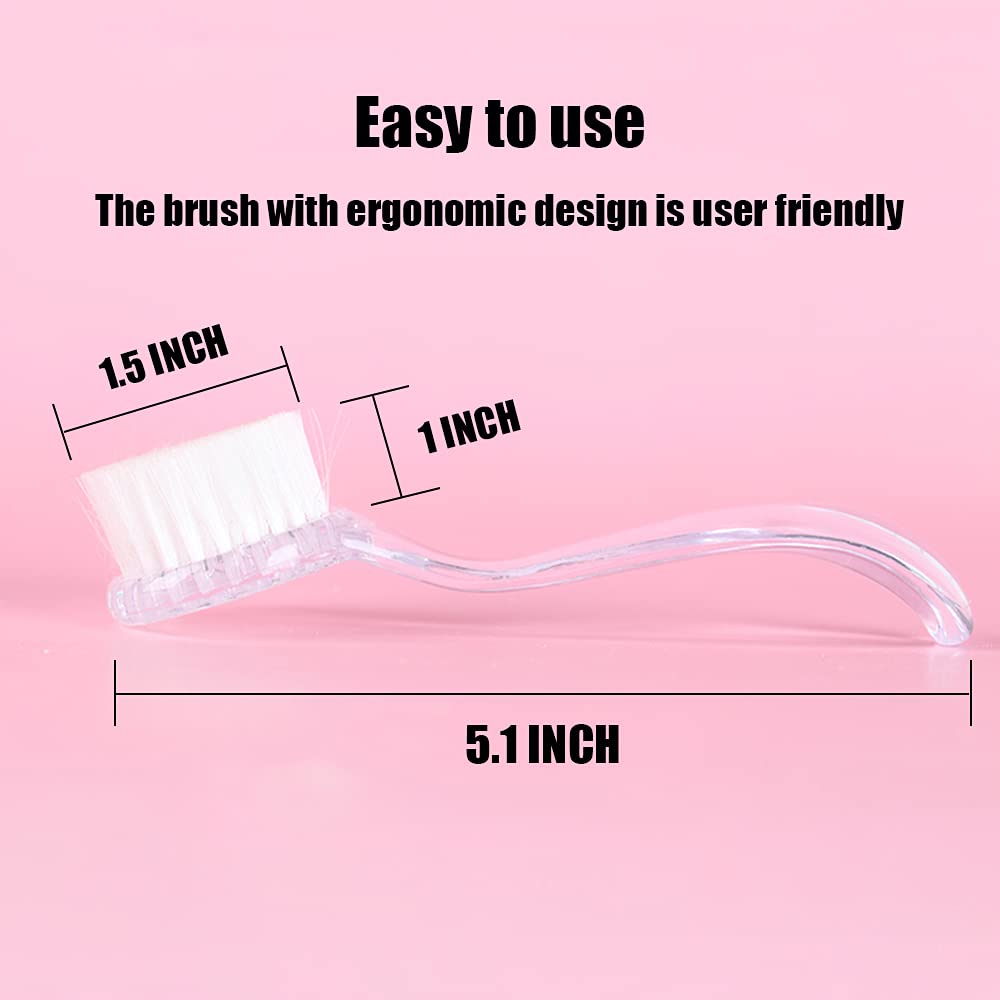 Woledoe 2 Pack Hamster Brush, Hedgehog Cleaning Supplies, Guinea Pig Massage Combs - Transparent