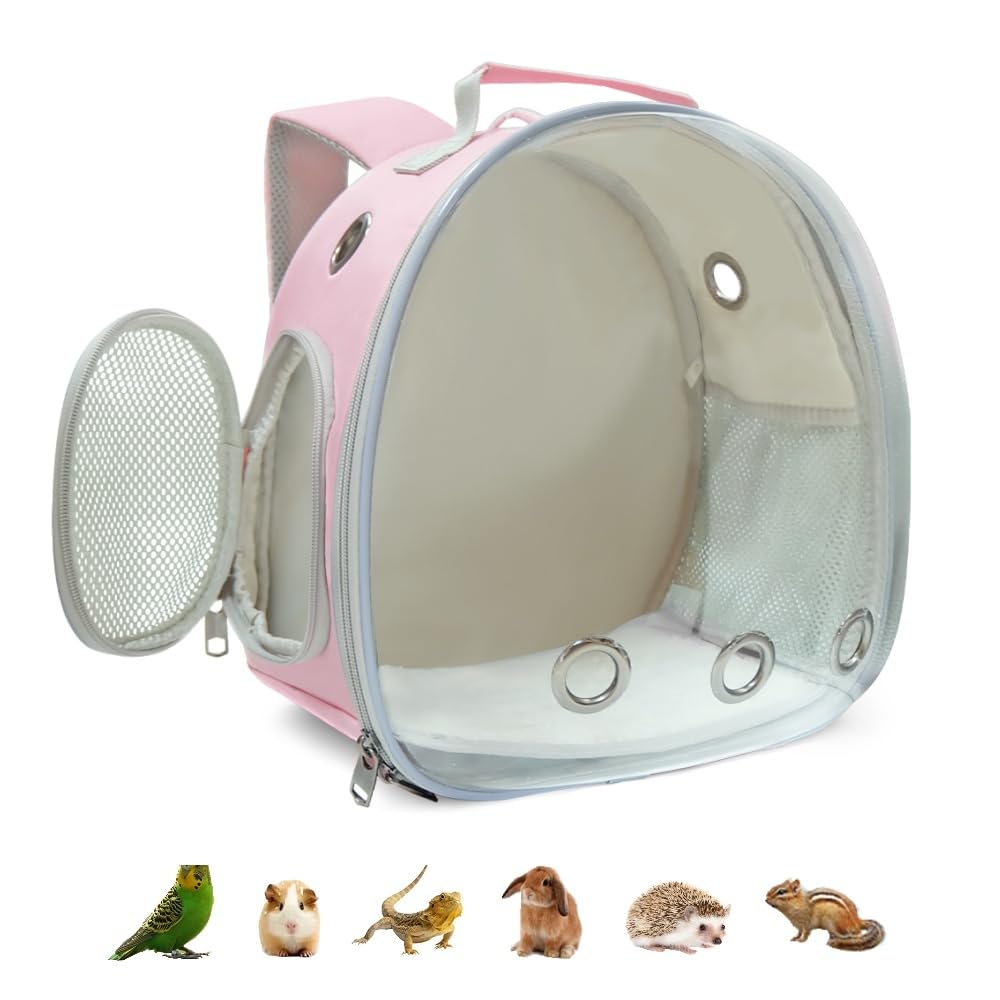 Small Animal Carrier Backpack For Guinea Pig Bird Bunny Cat Kitten Lizard Rabbit Squirrel Beared Dragon Portable Travel Carrier 