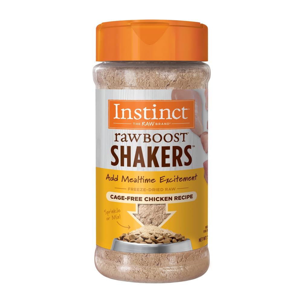 Instinct Raw Boost Shakers, Freeze-Dried Powder, Cat Food Topper - Chicken, 5.5 oz. Bottle