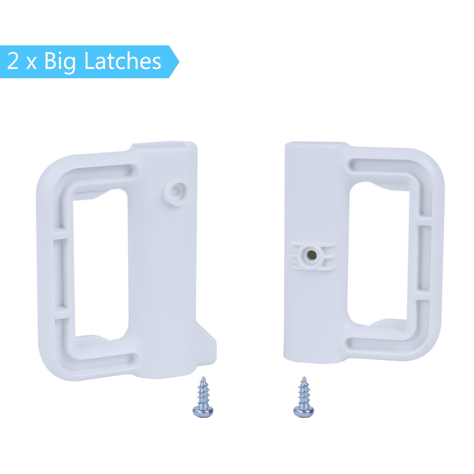 Kiskiz Retractable Baby Gates Extra Wide Baby Gate Replacement Parts Kit Retractable Dog Gate Full Set Wall Mount Accessories Extra Long Baby Gate Hardware With Brackets, Latches, Hooks, Screws, White