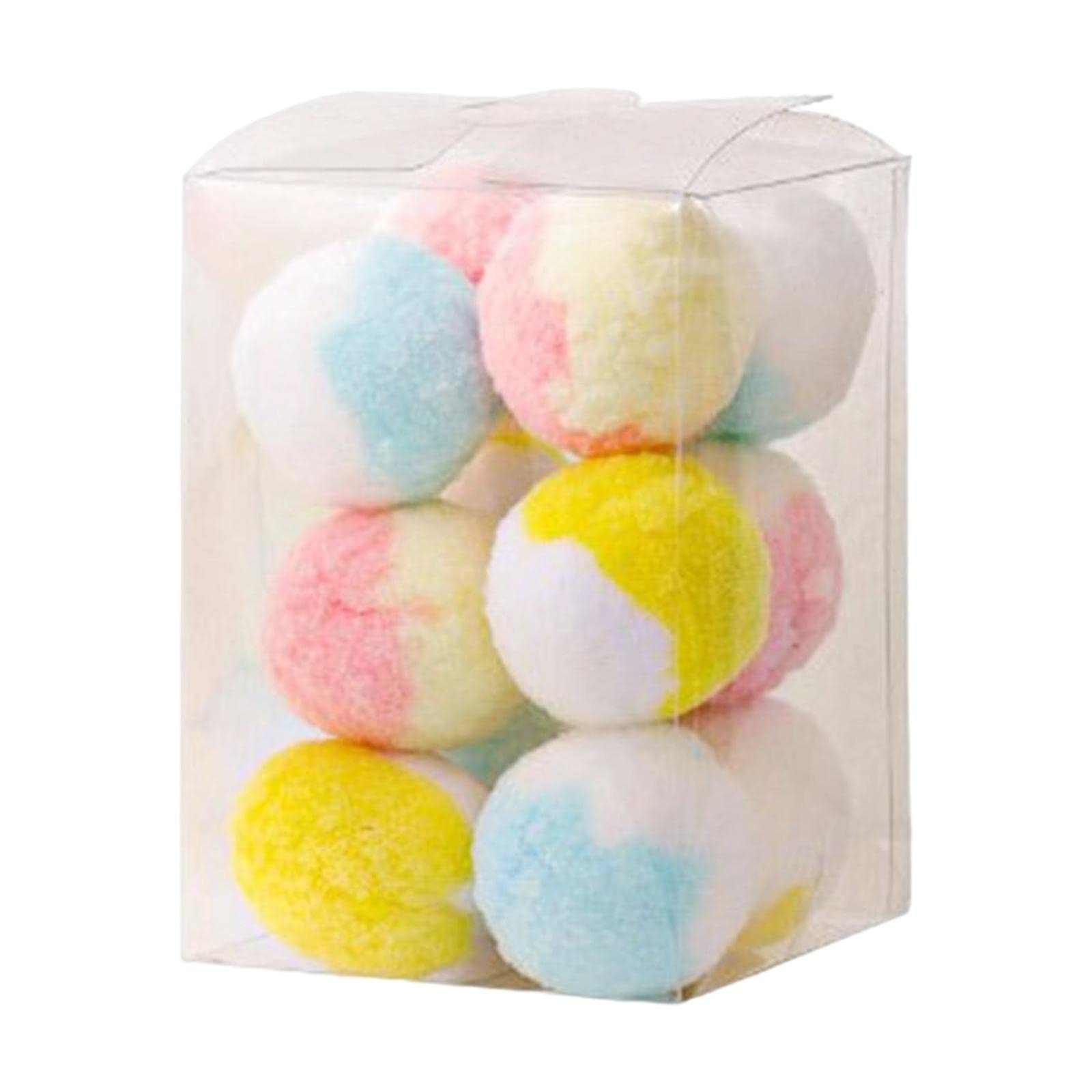 Ujeavette 12Pcs Colorful Cat Toy Balls Chewing Toys Kitten Play Interactive Cat Toys