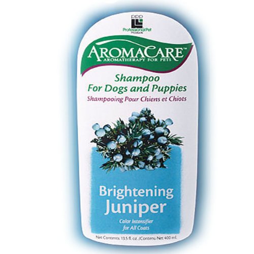 Ppp Aromacare Brightening Juniper Shampoo For Dogs - Enhances Fur & Coat Color - Juniper Berry Extract & Aloe Vera - 13.5 Fl Oz.