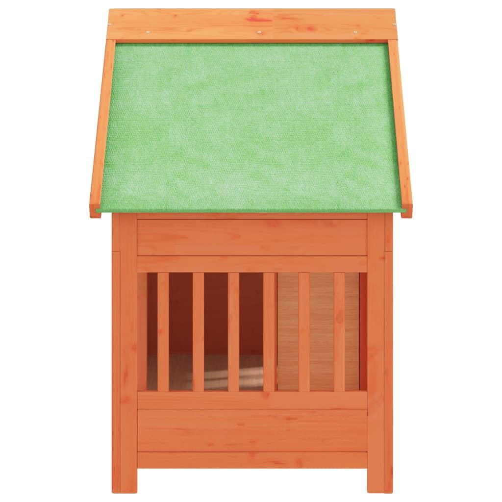 vidaXL Dog Kennel Outdoor Pet House Crate Cage with Roof - Solid Wood Pine, Water-Resistant, Large Entrance, 37.8"x23.8"x34.3"