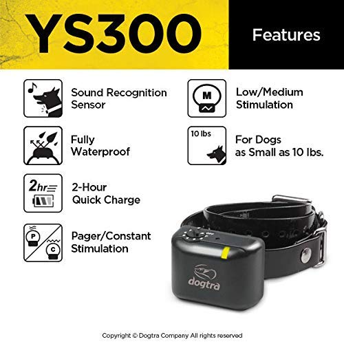 Dogtra Ys300 Rechargeable Waterproof Compact No Bark Collar