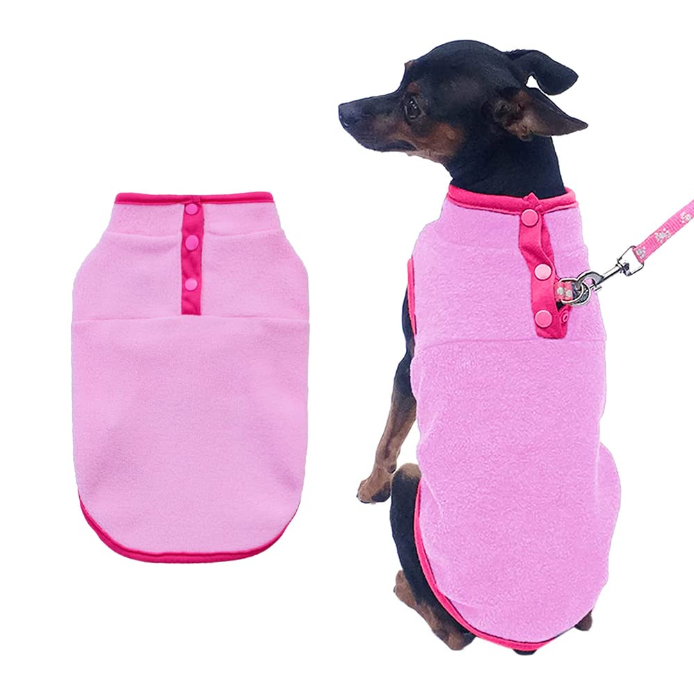 PIXRIY Dog Fleece Sweater, Soft Dog Vest Apparel Sleeveless Puppy Winter Cold Weather Clothes Doggie Jacket Pullover for Small M