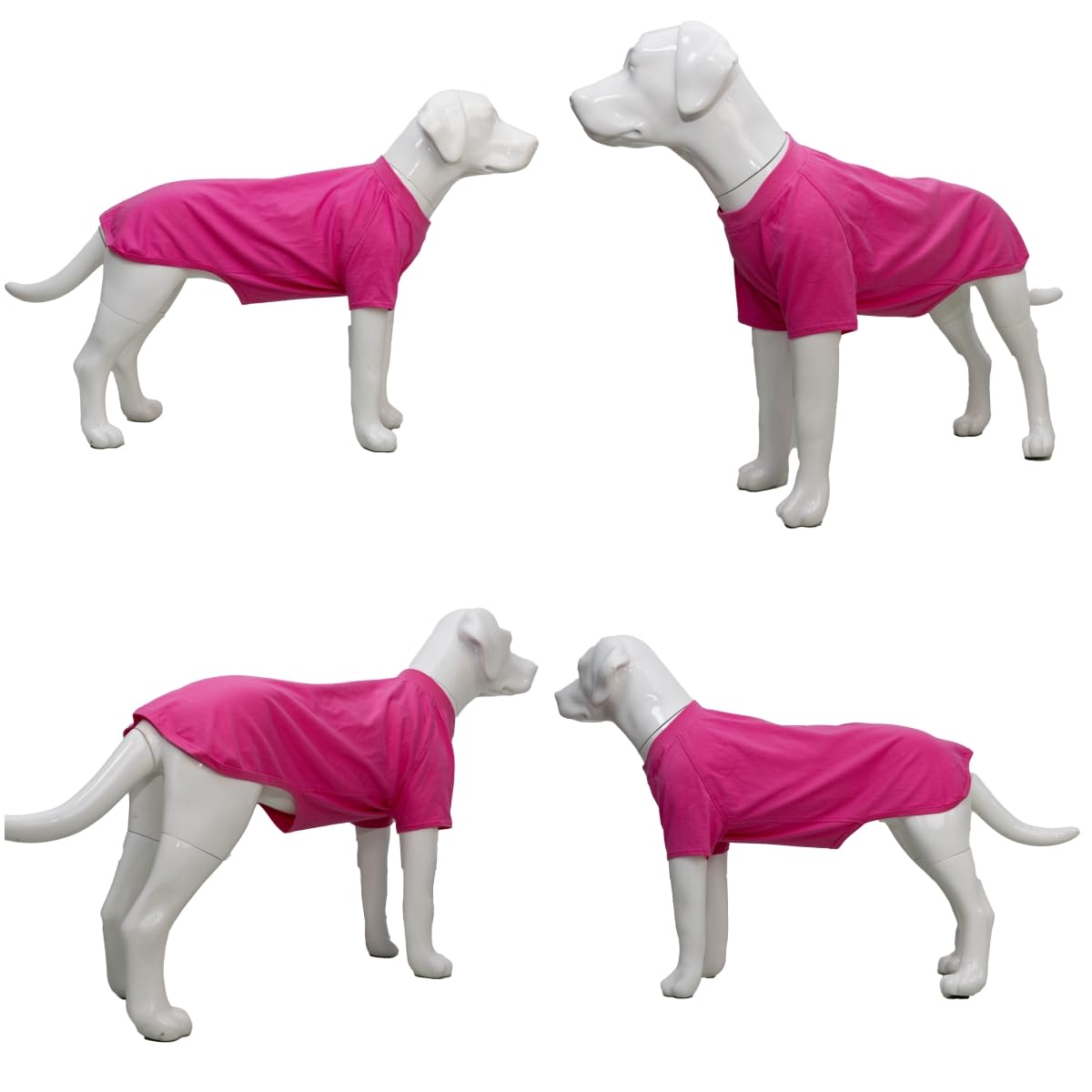 Lovelonglong Pet Clothing Dog Costumes Basic Blank T-Shirt Tee Shirts For Medium Dogs Rosered Xxl