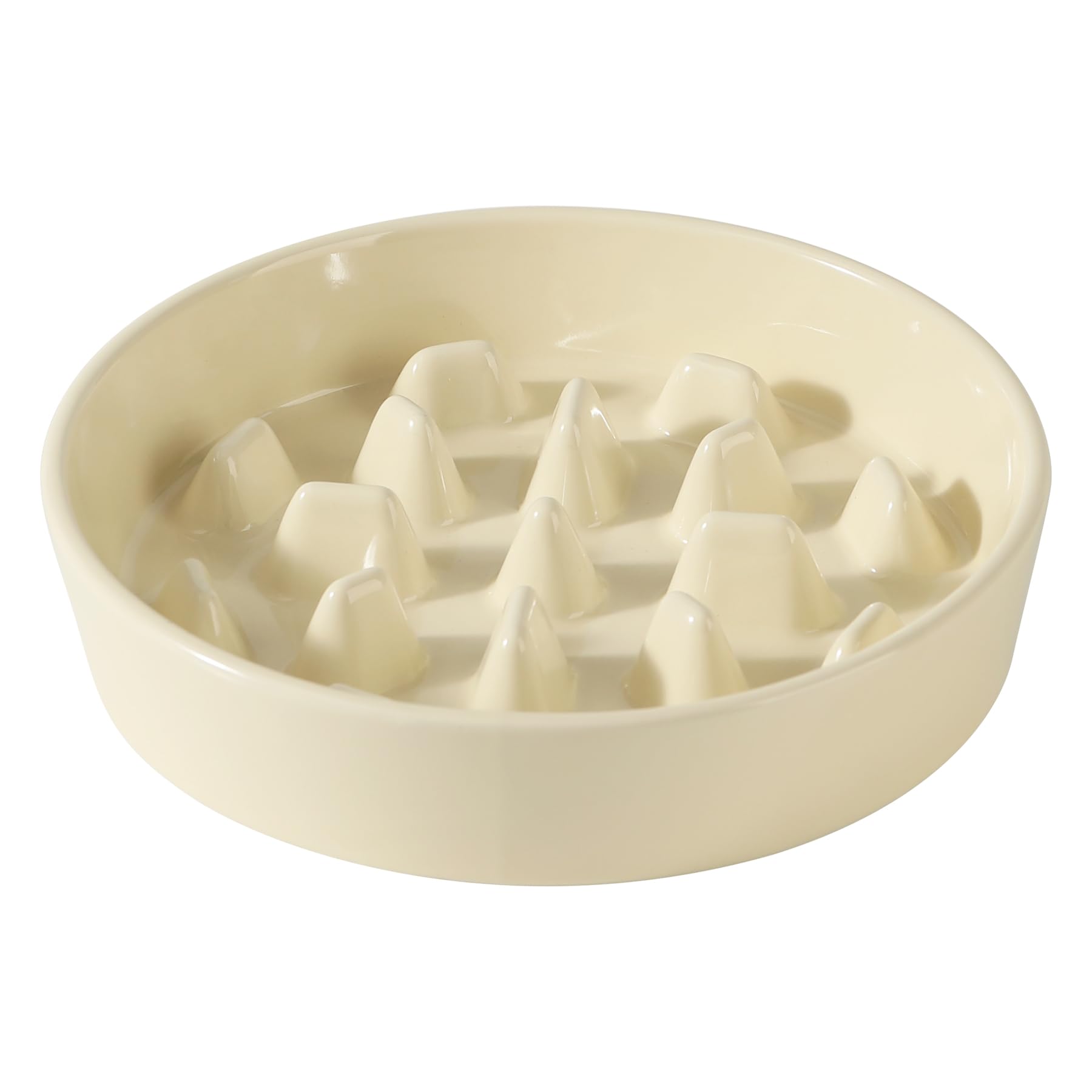 Havniva Ceramic 3.2 Cup Dog Bowl Slow Feeder, 9.5 inch Slow Pet Food Dish for Large Dog, Stop Bloat, Preventing Choking(Single B