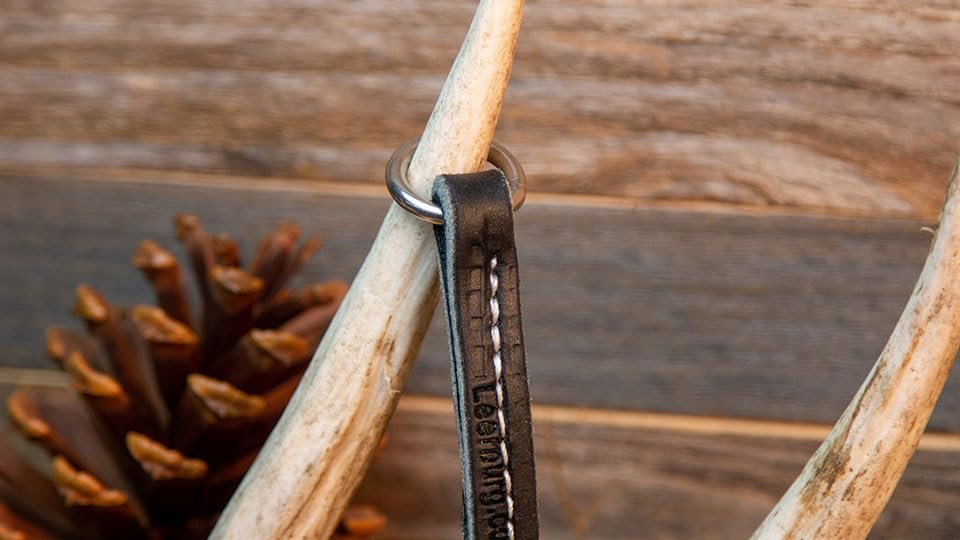 Brown Leather Pull Tab W/Stainless Steel Hardware