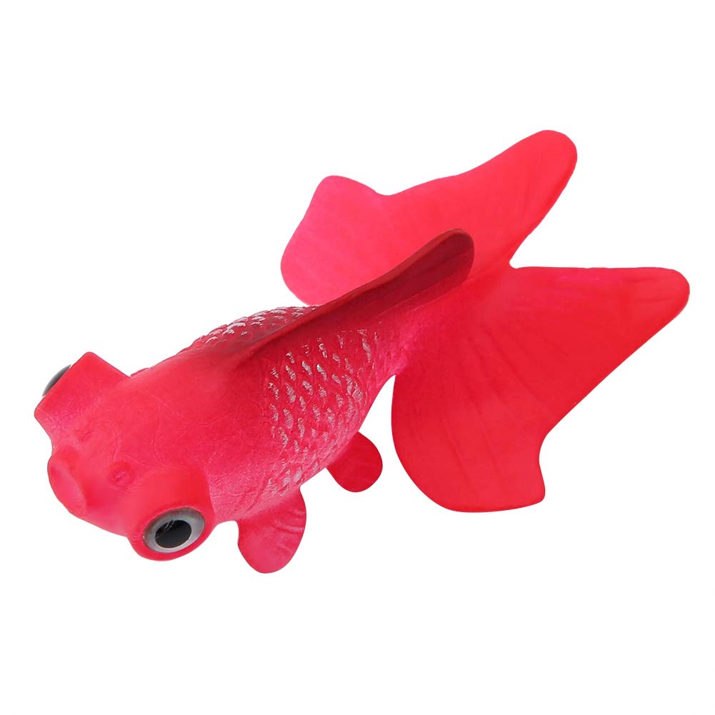 Aquarium Fish Bowl Plastic Swimming Gold Fish Betta Fish Funny Artificial Silicone Small Fish Lifelike Fake Fish Fish Decoration Ornaments(Red Goldfish)