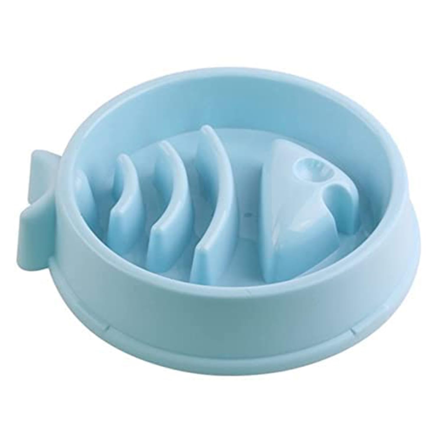 Sripet Slow Feeder Puzzle AntiChoking Dog Bowl With Fish Pattern For Dogs (Blue)