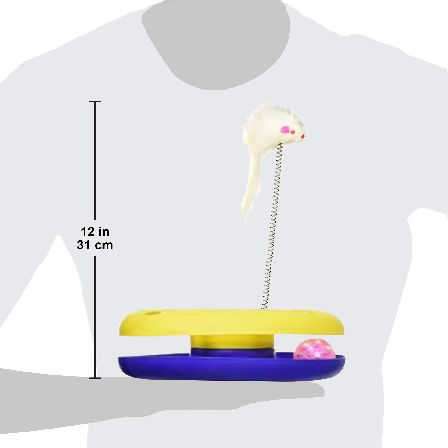 Kole Bulk Buys Od386-1 Ball Track Cat Toy With Mouse Swatter