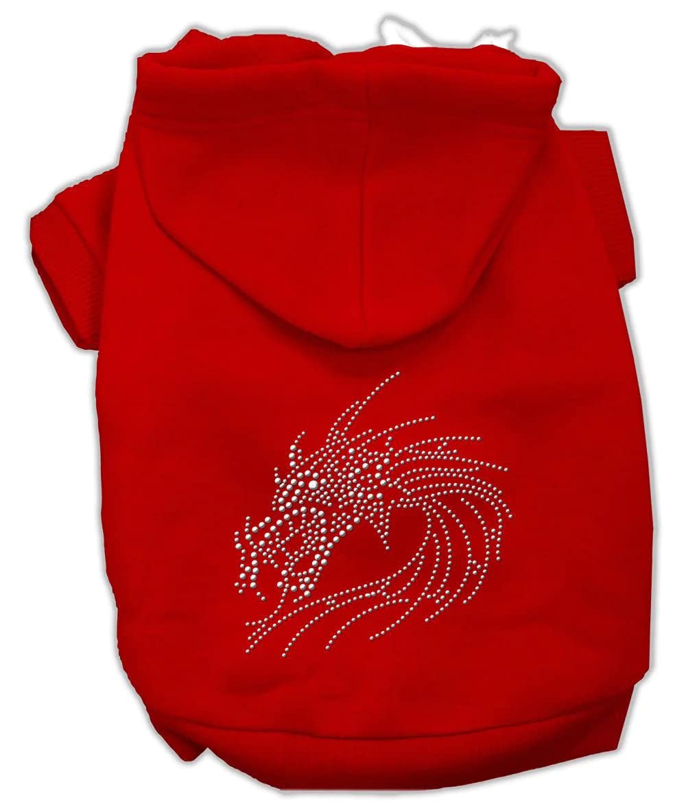 Pet, Dog & Cat Hoodie Rhinestone, &quot;Dragon&quot; Red XL (14-20 lbs.)