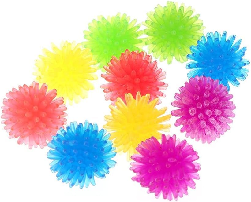 Jjlfresheners 10Pcs Cute Funny Cat Toys  Plush Soft Spiky Cat Chew Toys With Arbutus Ball Interaction