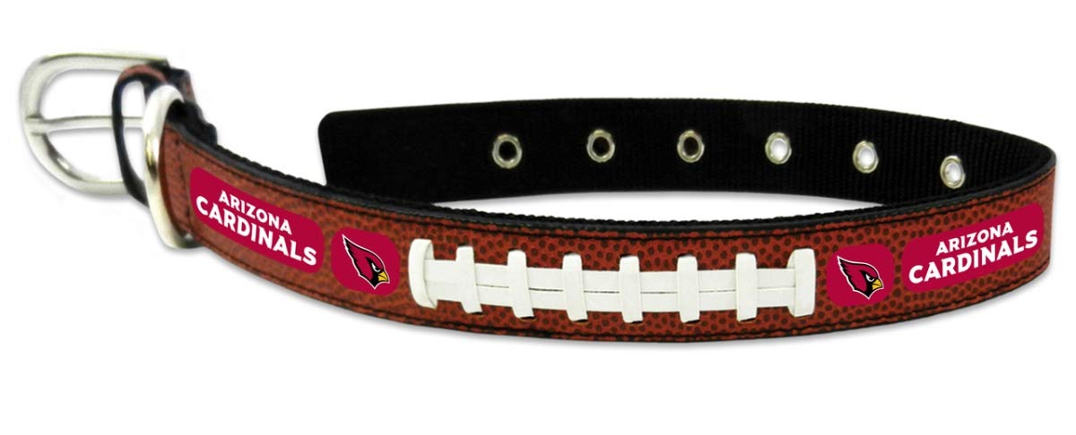 NFL Arizona Cardinals Classic Leather Football Collar, Medium