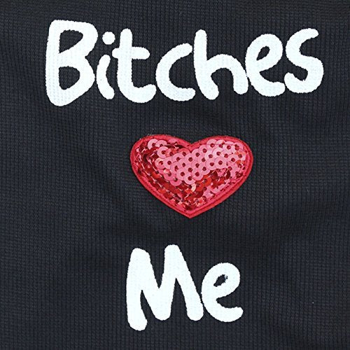 Droolingdog Pet Dog Shirts Small Dog Clothes Winter Dog Sweater Dog Tshirt For Small Dogs, Large, Black