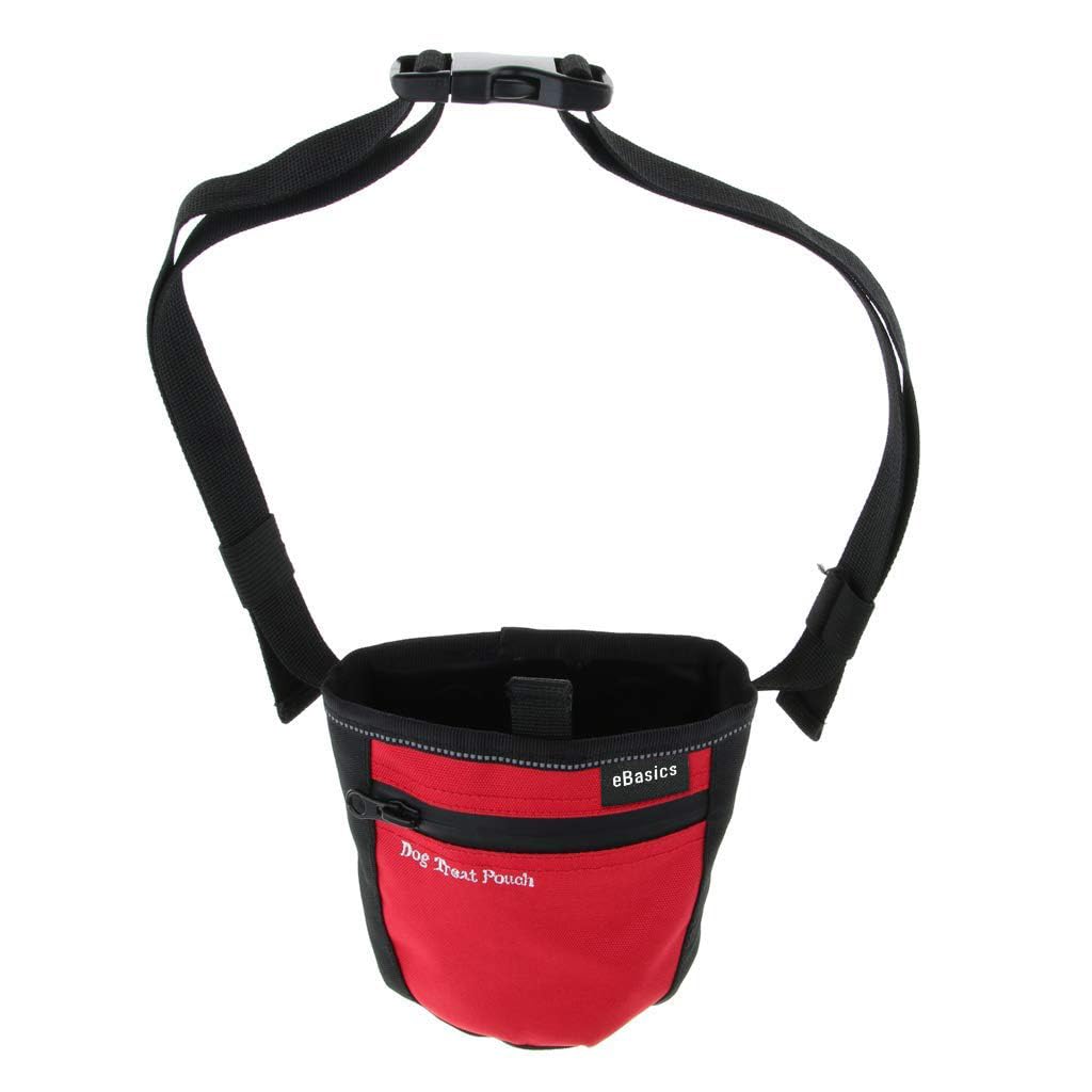 eBasics Dog Treat Pouch for Training Doggie Puppy Snack Reward Pouch Bait Bag Pet Treat Carrier Holder with Clip Waist Belt Magn