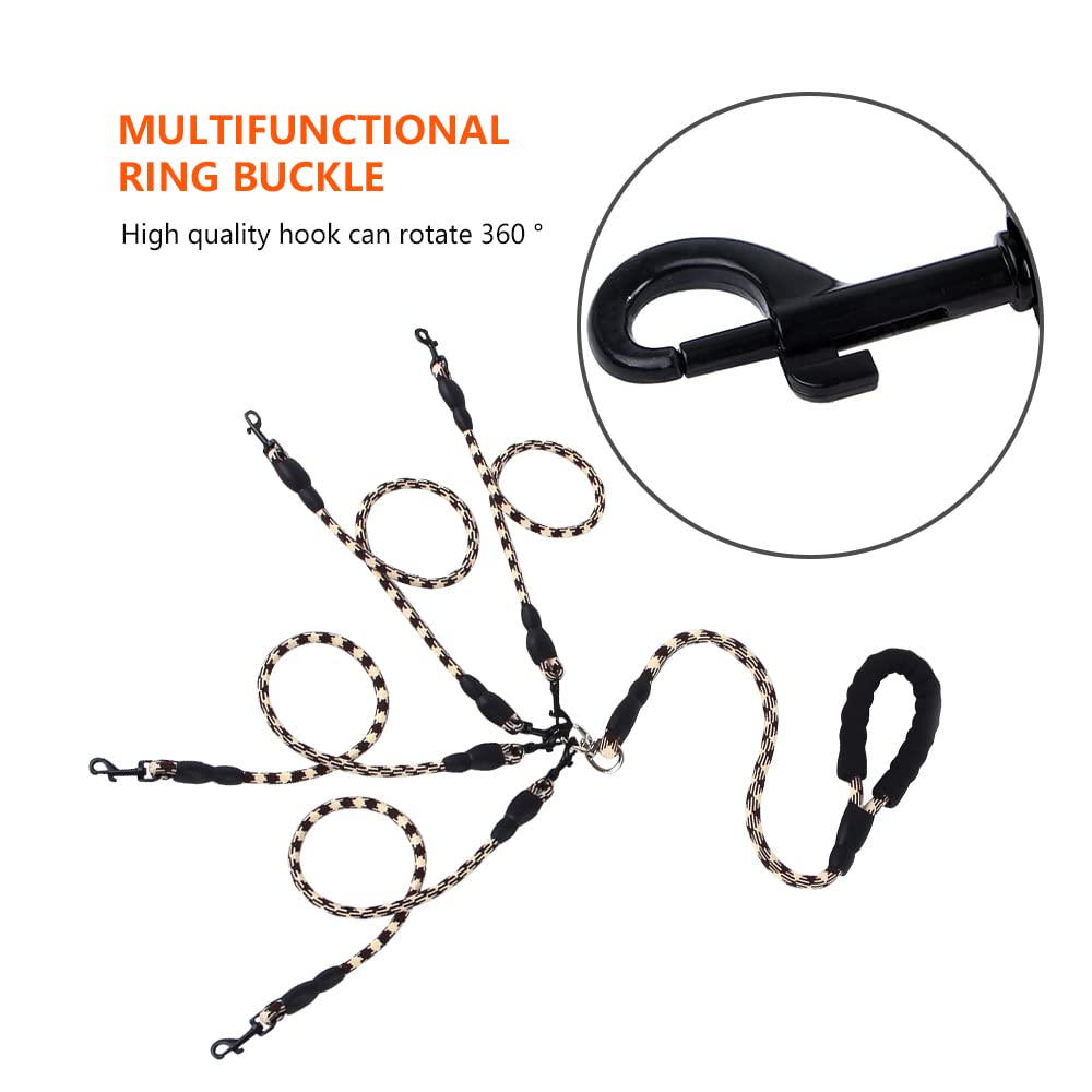 Four Dog Leash,Comfortable Four Dog Leash With Reflective,360 Swivel No Tangle 4 Dog Training Leash,For Large Medium Small Dogs
