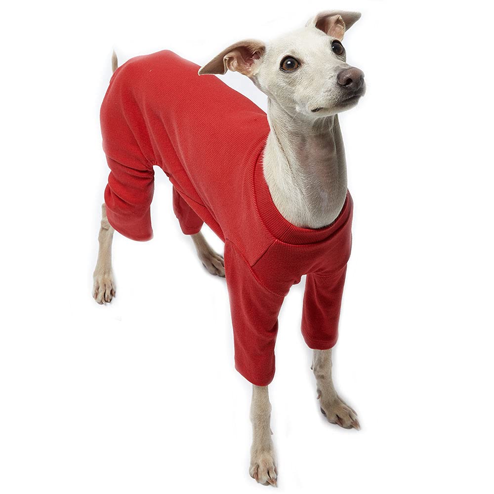 Lucky Petter Dog Pajamas - Basic Onesie Doggie Jammies Stretchable Dog Jumpsuit Bodysuit (Basic Red, X-Large)