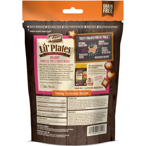 Merrick Lil Plates Small Breed Treats Teensy Turducken Recipe - 5 oz