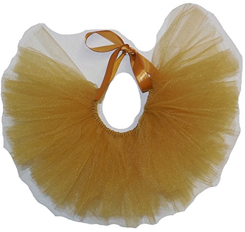 Handcrafted In Usa Golden Brown Tulle Tutu For Extra Small Dogs