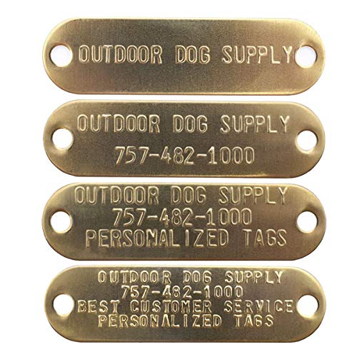 Outdoor Dog Supply'S 1' Wide Solid Ring In Center Dog Collar Strap With Custom Brass Name Plate (21' Long, Black)
