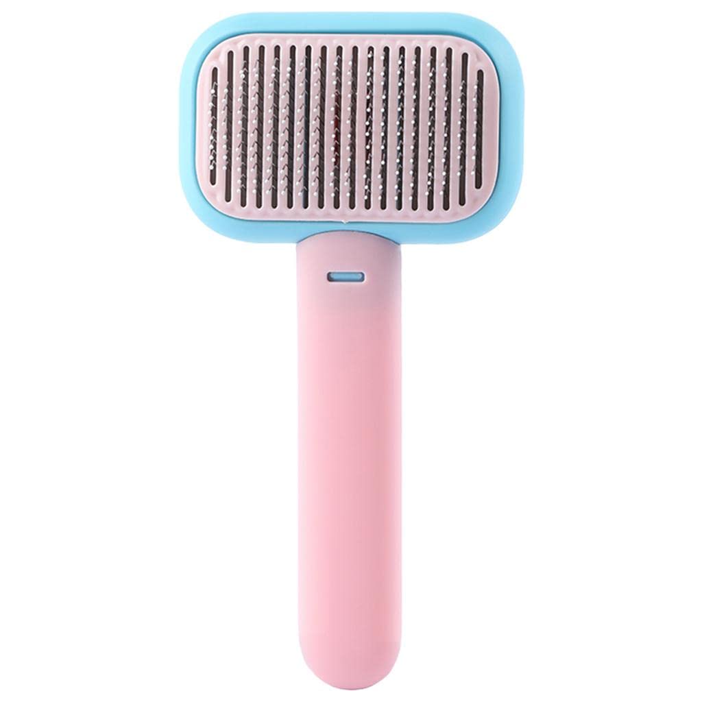 ECOMISTIQ Pet Grooming Brush Easily Cleaning Undercoat Tangled Gm Dogs Blue Pink| Brushes Combs & Rakes| | Dog Supplies |Pet